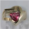 Image 1 : Genuine 1.66 ctw Tourmaline & Diamond Ring 14KT Yellow Gold 