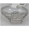 Genuine 0.79ctwPrincess cut Diamond Ring14kt White Gold
