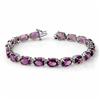 Genuine 22.62 ctw Amethyst Bracelet 10K White Gold