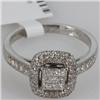 Genuine 0.94 ctw Princess cut Diamond Ring 14kt White Gold