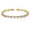 Image 1 : Genuine 5.02 ctw Tanzanite Bracelet 10K Yellow Gold