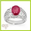 Image 1 : Genuine 7.29ctw Ruby & Diamond Men's Ring 14K Gold