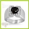 Genuine  2.35 ctw Black Diamond Men's Ring 10KT White Gold