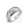Genuine 0.40 ctw Diamond Men's Ring 14K White Gold