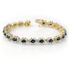 Genuine 12.03 ctw Sapphire & Diamond Bracelet 14K Gold