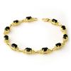 Genuine 7.35 ctw Sapphire Bracelet 10K Yellow Gold