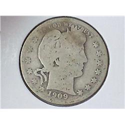 1909-D BARBER QUARTER