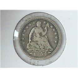 1854 SEATED LIBERTY HALF DIME