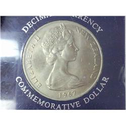 1967 NEW ZEALAND COMMEMORATIVE DOLLAR (UNC)