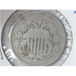 1866 SHIELD NICKEL