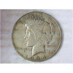 1934-S PEACE SILVER DOLLAR (KEY DATE)