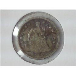1858-O SEATED LIBERTY HALF DIME (FINE+)