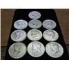Image 1 : 10 ASSORTED 40% SILVER KENNEDY HALF DOLLARS