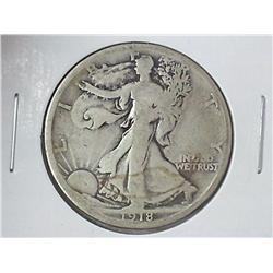 1918-S WALKING LIBERTY HALF DOLLAR
