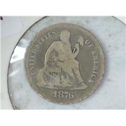 1876-S SEATED LIBERTY DIME