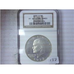1972-S IKE DOLLAR NGC PF66 ULTRA CAMEO
