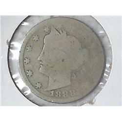 1888 LIBERTY "V" NICKEL