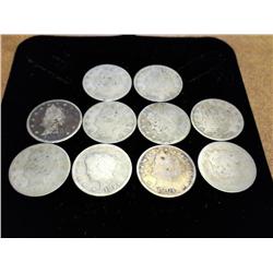 10 ASSORTED LIBERTY "V" NICKELS