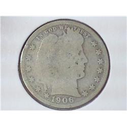 1906-D BARBER QUARTER