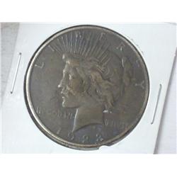 1923-S PEACE SILVER DOLLAR (TONED)