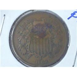 1868 TWO CENT PIECE