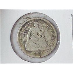 1861 SEATED LIBERTY HALF DIME