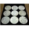 Image 2 : 9 ASSORTED 1964 SILVER KENNEDY HALF DOLLARS