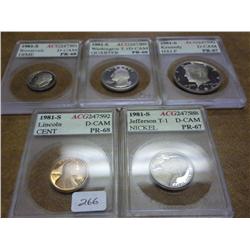 5-1981-S ACG PR67 &68 DCAM SLABS