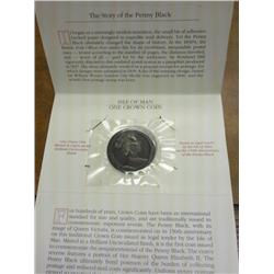 1990 ISLE OF MAN SESQUICENTENNIAL PENNY BLACK UNC