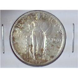 1917-D STANDING LIBERTY QUARTER (TYPE II) VF