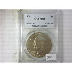 1978 IKE DOLLAR PCGS MS65