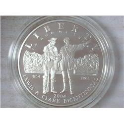 2004 LEWIS & CLARK US SILVER DOLLAR (PROOF)