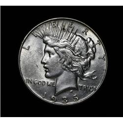 1935-s Peace Dollar grades au55