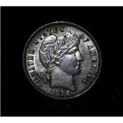 1914-d Barber Dime 10c Grades au55