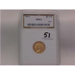 Gold $2.50 Indian 1911
