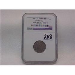 V Nickel 1883 No Cent