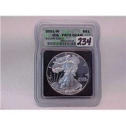 Silver American Eagle 2001W