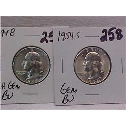 4 Washington Quarters