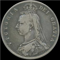 1887 Britain Victoria Half Crown Hi Grade (COI-7025)
