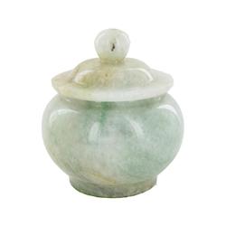 Rare Green Thai Jade Lidded Vase (DEC-412)