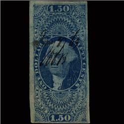 1866 RARE Portugal 120r Blue Used Stamp (STM-1352)
