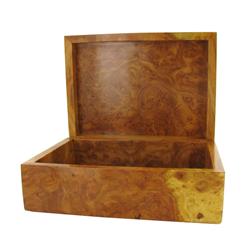 Burl Box Handmade Rare Afzelia  (DEC-291)