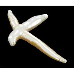 50ct Rare Baroque Saltwater Peach Cross Pearl (JEW-2227)