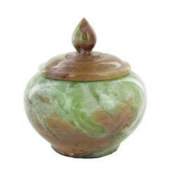 Rare Green Thai Jade Lidded Vase (DEC-425)