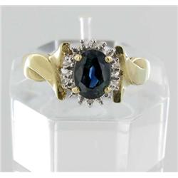 1.1ctw Amethyst & Diamond 10k Gold Lady Ring (JEW-1898)