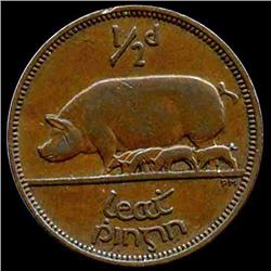 1935 Ireland 1/2p Higher Grade (COI-7356)