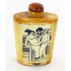 Kamasutra Chinese Bone Snuff Bottle (CLB-562)