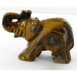 18ct Handcarved Tiger Eye Elephant (ANT-1077)