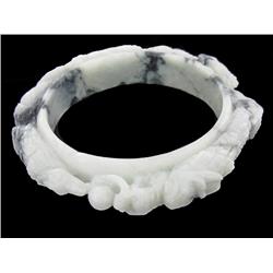 530ct Carved Heavy Jade Bracelet (JEW-2397)