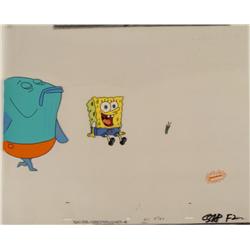 Original Minding Own Business Cel Spongebob Animation